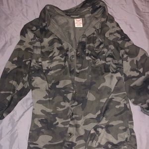 Camo button down shirt